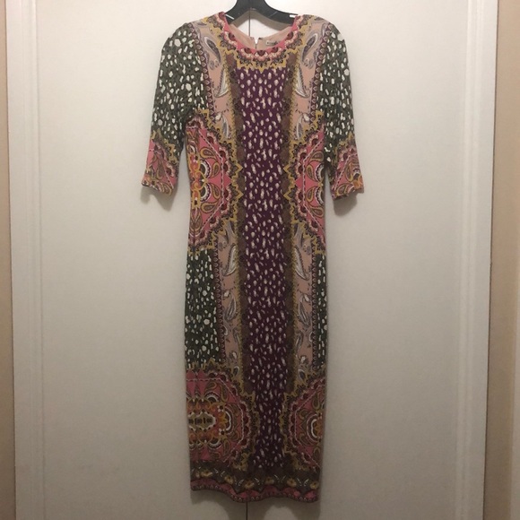 NWT $350 Alice + Olivia Delora Fitted Midi Dress! - Picture 4 of 10